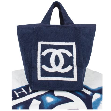 chanel beach towel 2023|Chanel beach bag with towel.